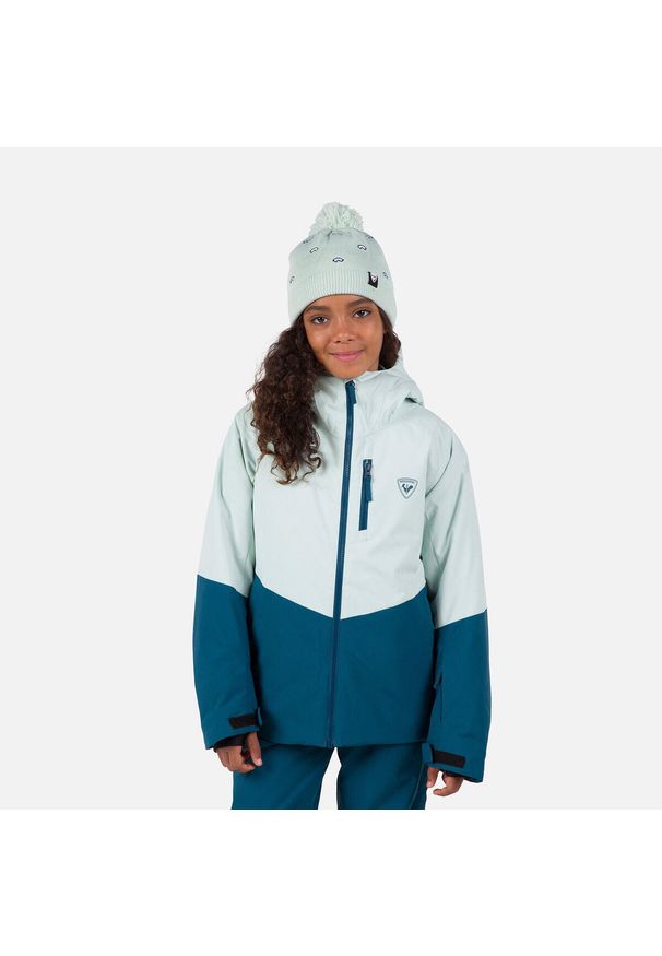 Kurtka narciarska dziecięca Rossignol Wispile. Kolor: niebieski. Sezon: zima. Sport: narciarstwo