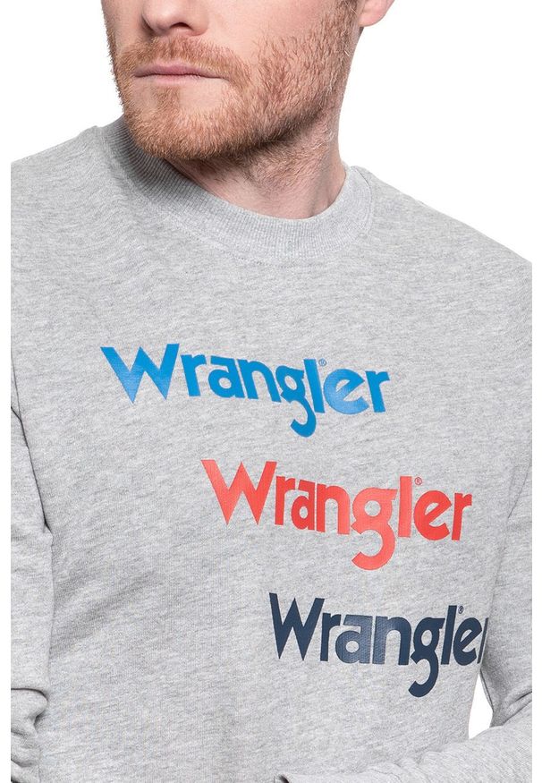 Wrangler - WRANGLER SEASONAL LOGO SWEAT MID GREY MEL W6A5HAX37 112130662