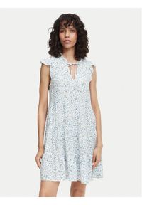 Vero Moda Sukienka letnia Alba 10342656 Niebieski jasny Regular Fit. Kolor: niebieski. Materiał: wiskoza. Sezon: lato #1