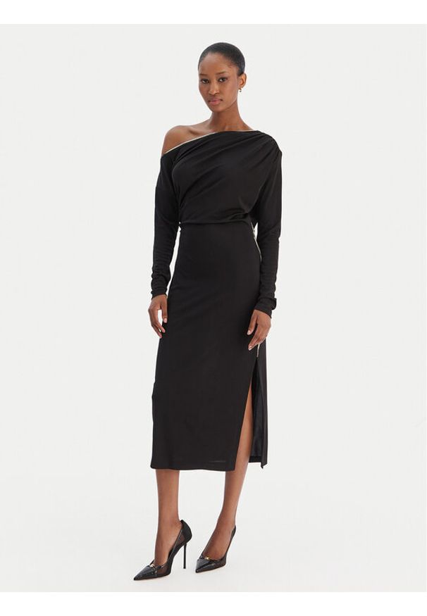 Rinascimento Sukienka koktajlowa CFC0126544003 Czarny Slim Fit. Kolor: czarny. Materiał: syntetyk. Styl: wizytowy