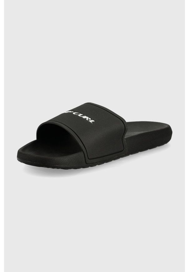 Rip Curl klapki męskie kolor czarny. Kolor: czarny. Materiał: materiał. Obcas: na obcasie. Wysokość obcasa: niski