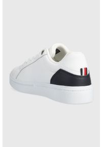 TOMMY HILFIGER - Tommy Hilfiger sneakersy skórzane TH COURT SNEAKER kolor biały. Kolor: biały. Materiał: skóra #3