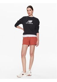 New Balance Bluza Essentials Stacked Logo WT31532 Czarny Relaxed Fit. Kolor: czarny. Materiał: syntetyk, bawełna