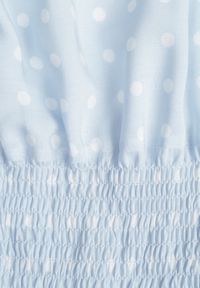 Renee - Jasnoniebieska Bawełniana Sukienka o Rozkloszowanym Fasonie w Kropki Tolimirae. Okazja: na co dzień. Kolor: niebieski. Materiał: bawełna. Długość rękawa: krótki rękaw. Wzór: kropki. Sezon: lato. Typ sukienki: rozkloszowane. Styl: casual #5