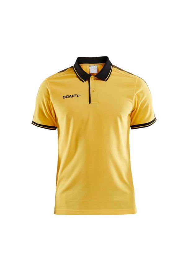 Polo Craft pro control. Typ kołnierza: polo. Kolor: żółty. Styl: sportowy, elegancki