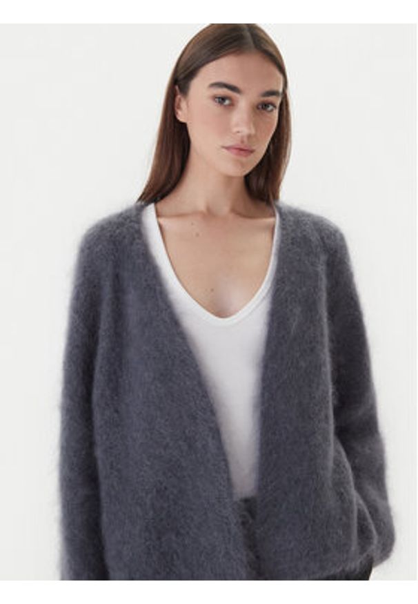 Dixie Kardigan M277Y072A 3906 Szary Regular Fit. Kolor: szary. Materiał: wełna