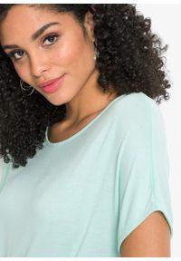 bonprix - T-shirt z miękkiej mieszanki wiskozy. Kolor: niebieski, zielony. Materiał: wiskoza #3