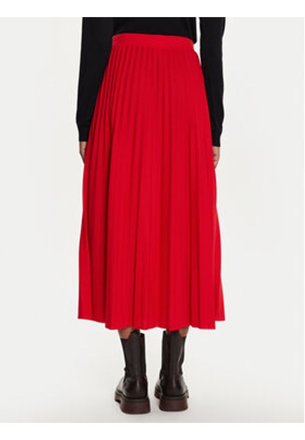 only - ONLY Spódnica plisowana 15277887 Czerwony Regular Fit. Kolor: czerwony. Materiał: syntetyk
