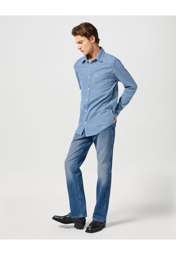Wrangler - WRANGLER MĘSKIE SPODNIE JEANSOWE WRANGLER HORIZON PRAIRIE BLUE 112356832. Okazja: na co dzień. Stan: podwyższony. Styl: casual, klasyczny