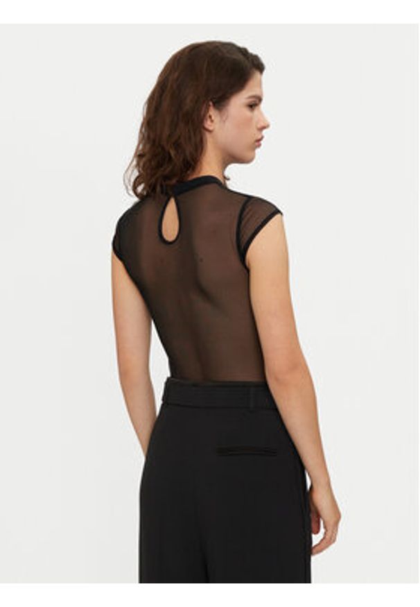 Pieces Body Rita 17153372 Czarny Slim Fit. Kolor: czarny. Materiał: syntetyk