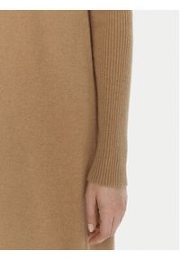 United Colors of Benetton - United Colors Of Benetton Sukienka dzianinowa 1044DV02C Beżowy Relaxed Fit. Kolor: beżowy. Materiał: wełna #4