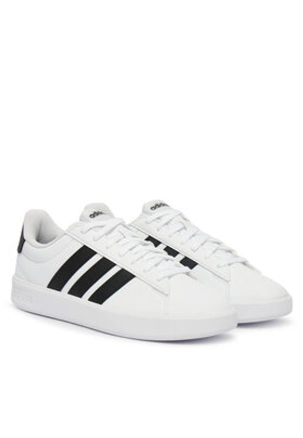 Adidas - adidas Sneakersy Grand Court 3.0 IH1472 Biały. Kolor: biały. Materiał: skóra