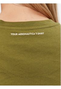 Aeronautica Militare T-Shirt 231TS2105DJ510 Zielony Regular Fit. Kolor: zielony. Materiał: bawełna #5