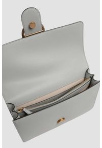 Pinko - PINKO Szara kopertówka Love One Mini St. Cl Vitello Seta. Kolor: szary. Materiał: skórzane. Styl: casual, elegancki #2