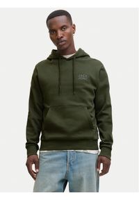 Jack & Jones - Jack&Jones Bluza Corp Logo 12152840 Zielony Regular Fit. Kolor: zielony. Materiał: syntetyk