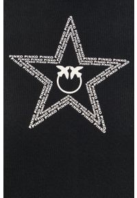 Pinko sukienka bawełniana kolor czarny mini oversize. Typ kołnierza: kaptur. Kolor: czarny. Materiał: bawełna. Długość rękawa: długi rękaw. Typ sukienki: oversize. Długość: mini #3