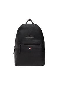 TOMMY HILFIGER - Tommy Hilfiger Plecak Essential Pu Backpack AM0AM09503 Czarny. Kolor: czarny. Materiał: skóra