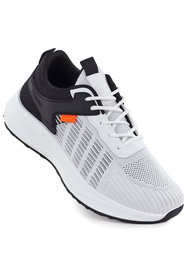 Big-Star - Półbuty sportowe męskie sneakersy białe Big Star RR174245. Kolor: biały. Materiał: tkanina. Sport: turystyka piesza