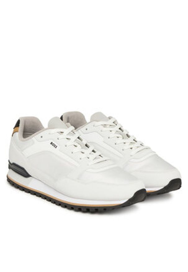 BOSS Sneakersy Parkour-L 50552914 Biały. Kolor: biały. Materiał: skóra