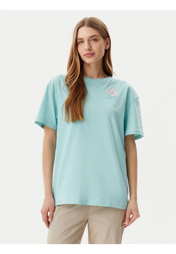 columbia - Columbia T-Shirt Rolling Bend™ Graphic 2120031 Niebieski Oversize. Kolor: niebieski. Materiał: bawełna