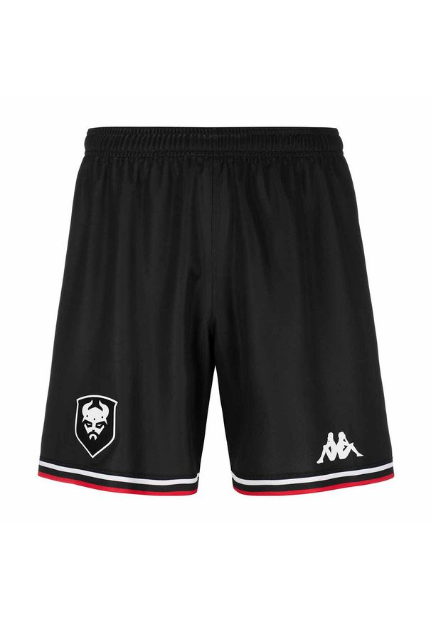 Kappa - Szorty SM Caen Kombat Ryder 2024/25. Kolor: czarny. Sport: piłka nożna