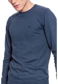 Wrangler - WRANGLER CREWNECK MĘSKI SWETER KLASYCZNY KNIT NAVY W8A02P114. Styl: klasyczny