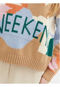 Weekend Max Mara Sweter 2515361181 Kolorowy Regular Fit. Materiał: syntetyk, bawełna. Wzór: kolorowy #3