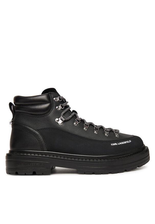 Karl Lagerfeld - KARL LAGERFELD Trapery Miles KL10245 Czarny. Kolor: czarny. Materiał: skóra