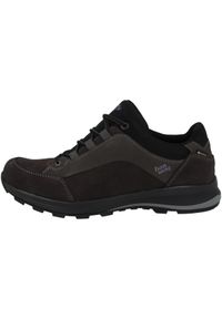 Buty do chodzenia męskie Hanwag Banks Low Gtx. Zapięcie: sznurówki. Kolor: wielokolorowy, czarny, szary. Materiał: zamsz, skóra, tkanina. Szerokość cholewki: normalna. Sport: turystyka piesza