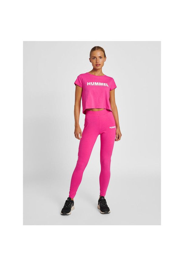 Hummel Koszulka sportowa hml Legacy Woman Cropped T-shirt. Kolor: różowy