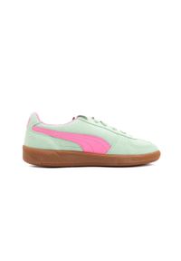 Sneakersy Puma Palermo Damskie. Kolor: zielony. Materiał: syntetyk, skóra, tkanina
