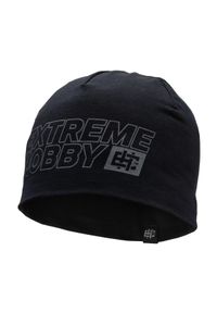 Czapka zimowa męska beanie EXTREME HOBBY BLOCK 2025. Kolor: czarny. Materiał: elastan, bawełna. Sezon: zima. Styl: casual #1