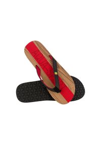 AQUA-SPORT - Japonki basenowe męskie aqua-sport wood. Kolor: czerwony, brązowy, wielokolorowy. Sport: pływanie #1