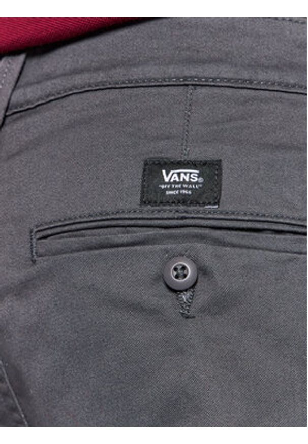 Vans Chinosy Authentic VN0A5FJ7 Szary Slim Fit. Kolor: szary. Materiał: bawełna, syntetyk