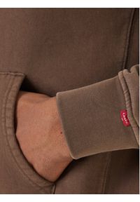 Levi's® Bluza Authentic A8435-0033 Brązowy Relaxed Fit. Kolor: brązowy. Materiał: bawełna #4