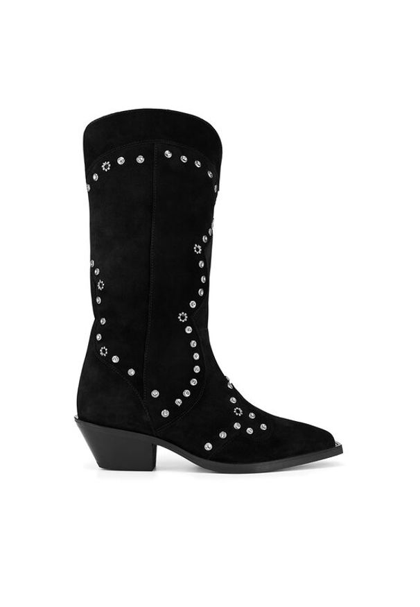 Eva Minge Kozaki ASPENDOS-795-24 Czarny. Kolor: czarny. Materiał: zamsz, skóra