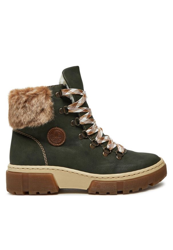 Trzewiki Rieker. Kolor: zielony