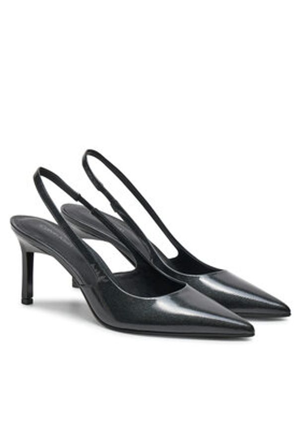 Calvin Klein Sandały Heel Slingback Pump 70 Saff Lth HW0HW02068 Czarny. Kolor: czarny. Materiał: skóra