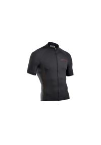 Koszulka rowerowa męskie NORTHWAVE FORCE FULL ZIP JERSEY SHORT SLEEVE. Kolor: czarny. Materiał: jersey. Sport: kolarstwo #1