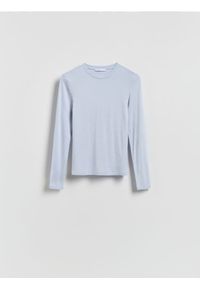 Reserved - Longsleeve z włókna bambusowego - jasnoniebieski. Kolor: niebieski. Materiał: włókno. Długość rękawa: długi rękaw #1