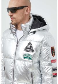 Guess kurtka męska kolor srebrny zimowa. Okazja: na co dzień. Kolor: srebrny. Sezon: zima. Styl: casual #6