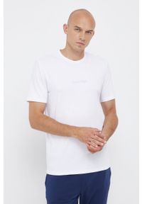 Calvin Klein Underwear T-shirt piżamowy kolor biały gładka. Kolor: biały. Materiał: dzianina. Wzór: gładki #4