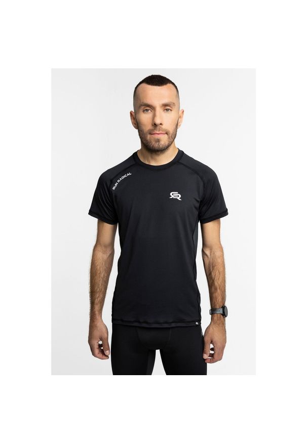 ROUGH RADICAL - Koszulka do biegania męska Rough Radical Ultry Dry szybkoschnąca. Kolor: czarny. Sport: bieganie