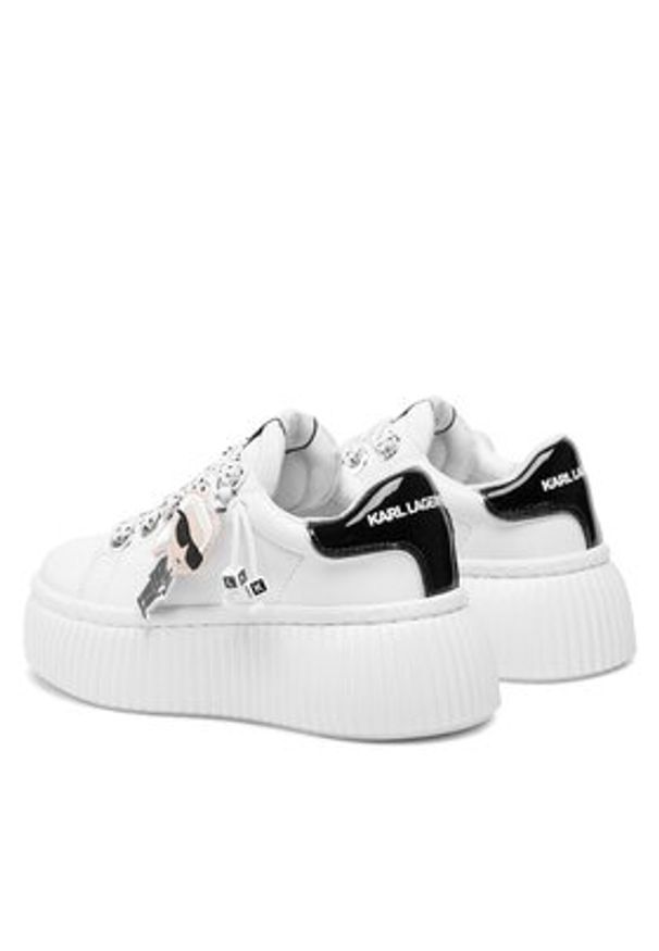 Karl Lagerfeld - KARL LAGERFELD Sneakersy KL42376N Biały. Kolor: biały. Materiał: skóra