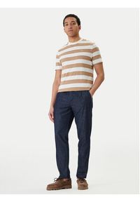 Bugatti T-Shirt 8350-75022C Beżowy Regular Fit. Kolor: beżowy. Materiał: bawełna #7