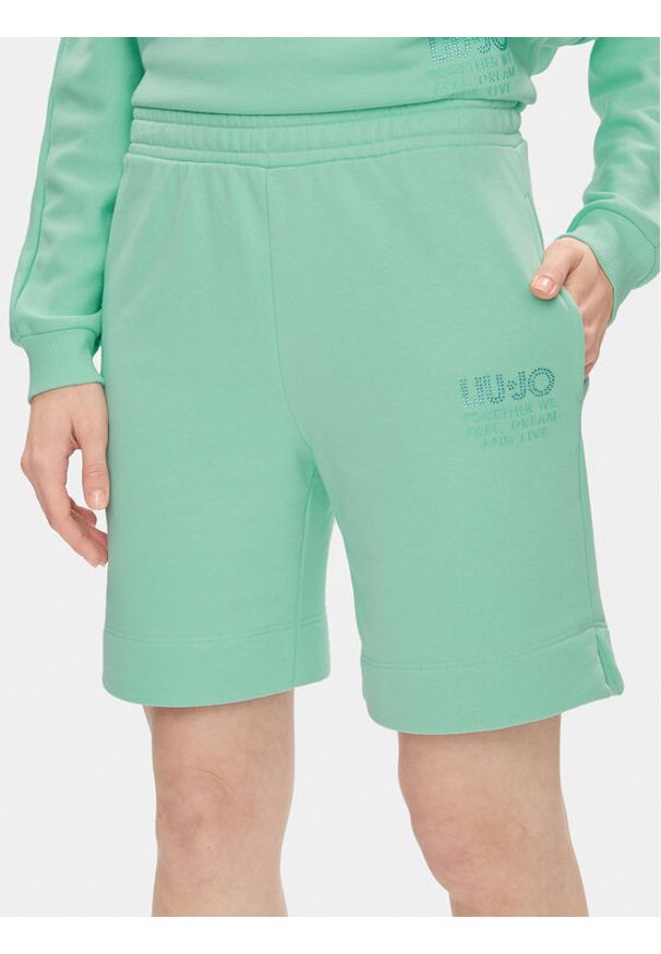 Liu Jo Szorty sportowe MA4386 F0873 Zielony Regular Fit. Kolor: zielony. Materiał: bawełna