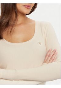Guess Bluzka V4BP07 K8RT2 Écru Regular Fit. Materiał: wiskoza #4