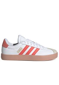 Adidas - Buty adidas VL Court 3.0 JP5346 - białe. Kolor: biały. Materiał: skóra, guma, syntetyk. Szerokość cholewki: normalna. Wzór: aplikacja