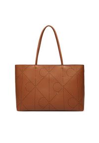 Calvin Klein Torebka Emblem Aop Perfor Lthr Tote LV04F3359G Brązowy. Kolor: brązowy. Materiał: skórzane #5
