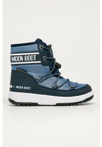 Moon Boot - Śniegowce dziecięce. Zapięcie: sznurówki. Kolor: niebieski. Materiał: guma